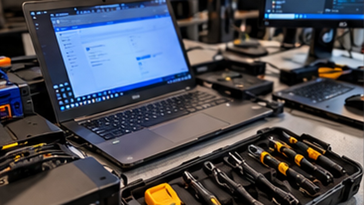 Computer hardware repair workspace
